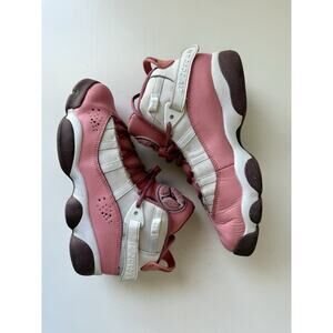 Air Jordan 6 Rings Coral Chalk Pink White Size 6.5 Girls